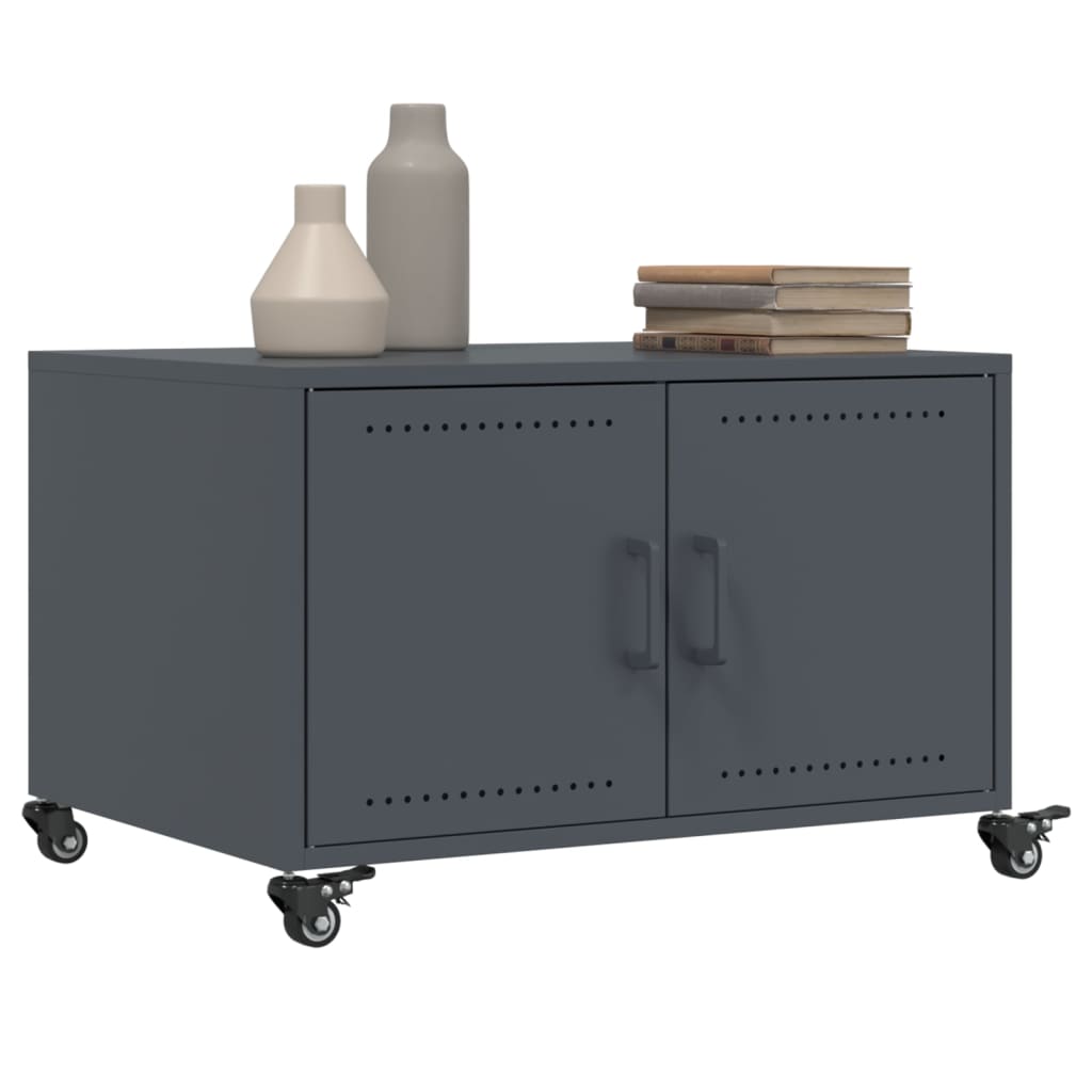 Table basse anthracite 68x50x43,5 cm acier - Tables basses
