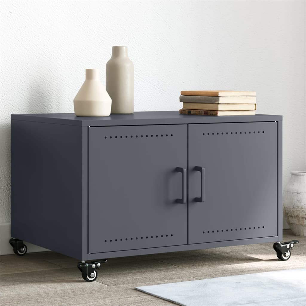 Table basse anthracite 68x50x43,5 cm acier - Tables basses