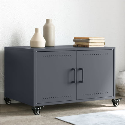 Table basse anthracite 68x50x43,5 cm acier - Tables basses