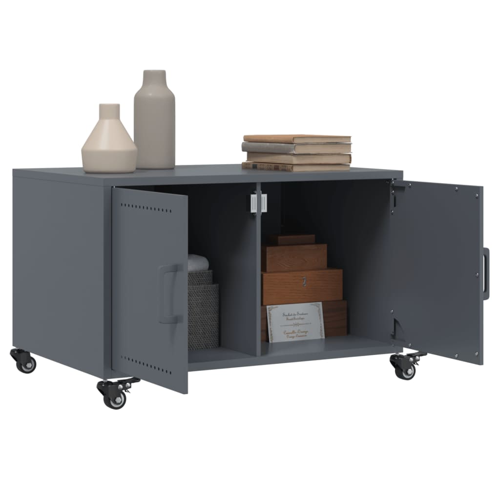 Table basse anthracite 68x50x43,5 cm acier - Tables basses