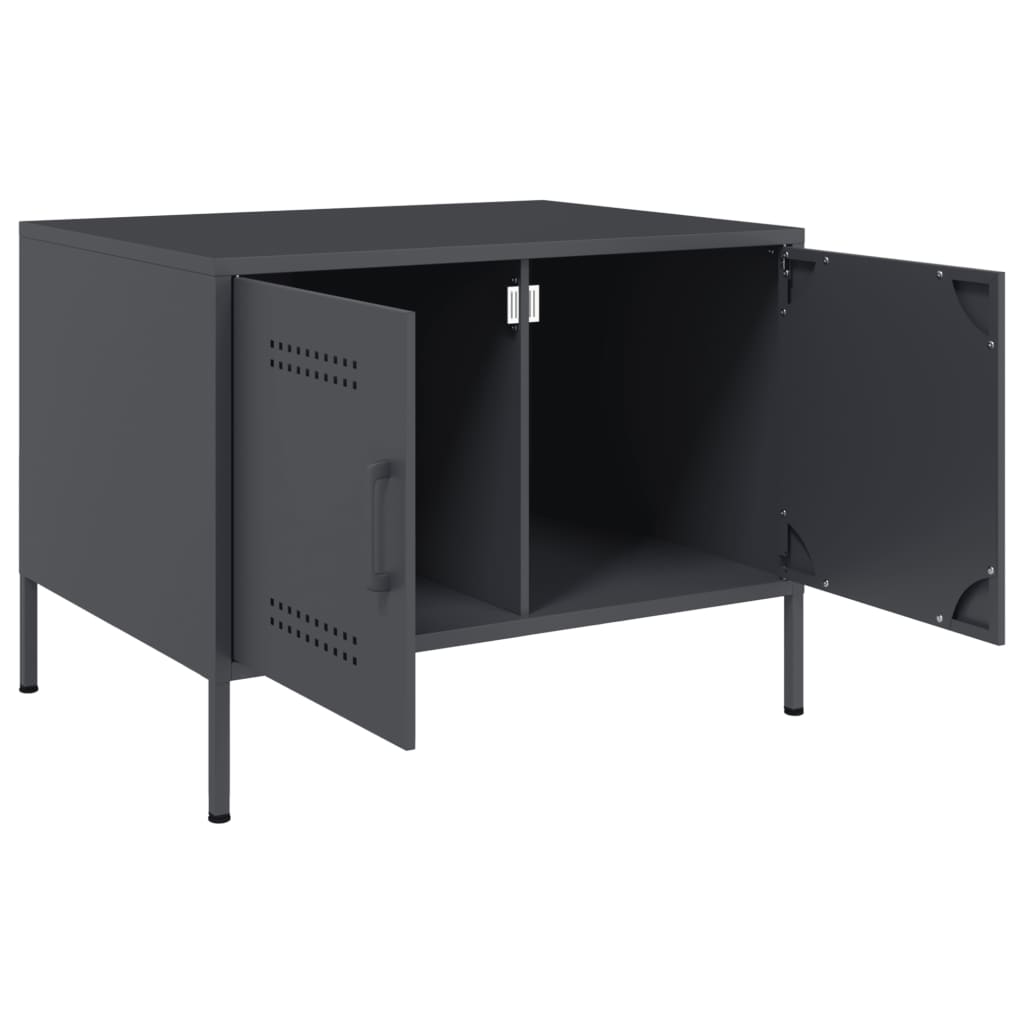 Table basse anthracite 68x50x50,5 cm acier - Tables basses
