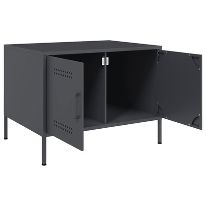 Table basse anthracite 68x50x50,5 cm acier - Tables basses