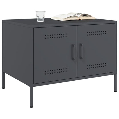 Table basse anthracite 68x50x50,5 cm acier - Tables basses