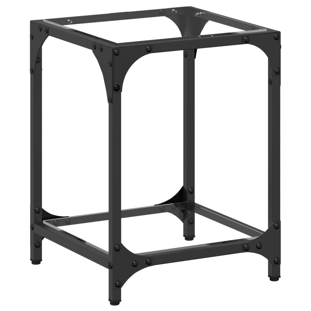 Table basse avec dessus en verre transparent 30x30x40 cm acier - Tables basses
