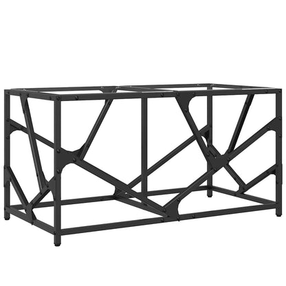 Table basse avec dessus en verre transparent 78,5x40x41cm acier - Tables basses