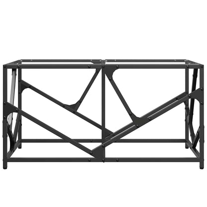 Table basse avec dessus en verre transparent 78,5x40x41cm acier - Tables basses