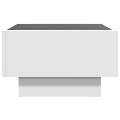 Table basse avec LED blanc 50x50x30 cm bois d’ingénierie - Tables basses