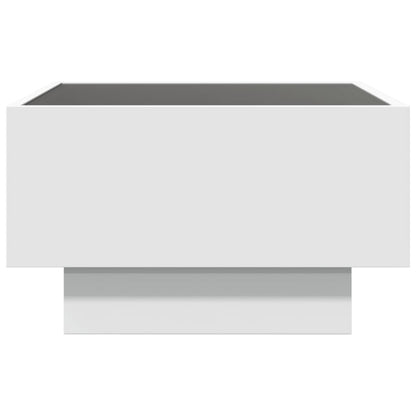 Table basse avec LED blanc 50x50x30 cm bois d’ingénierie - Tables basses
