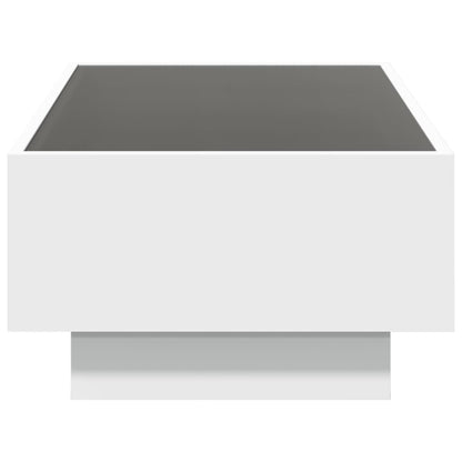 Table basse avec LED blanc 90x50x30 cm bois d’ingénierie - Tables basses