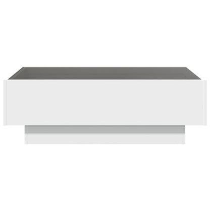 Table basse avec LED blanc 90x50x30 cm bois d’ingénierie - Tables basses