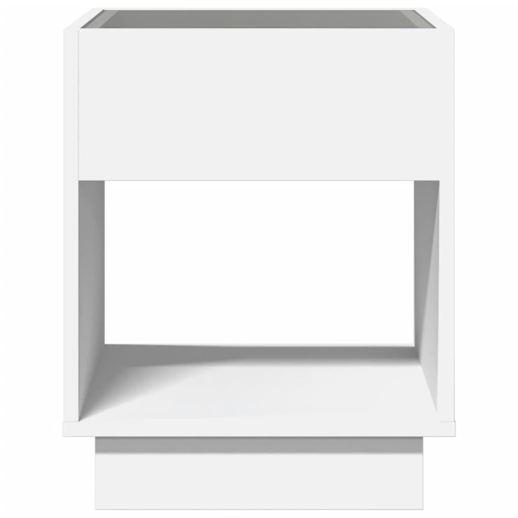 Table basse avec LED infini blanc 40x40x50 cm - Tables basses