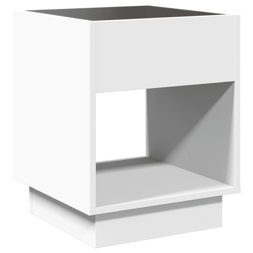 Table basse avec LED infini blanc 40x40x50 cm - Tables basses