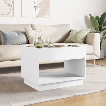 Table basse avec LED infini blanc 70x50x50 cm - Tables basses