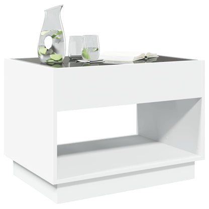 Table basse avec LED infini blanc 70x50x50 cm - Tables basses