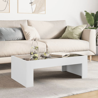 Table basse avec LED infini blanc 90x50x30 cm - Tables basses