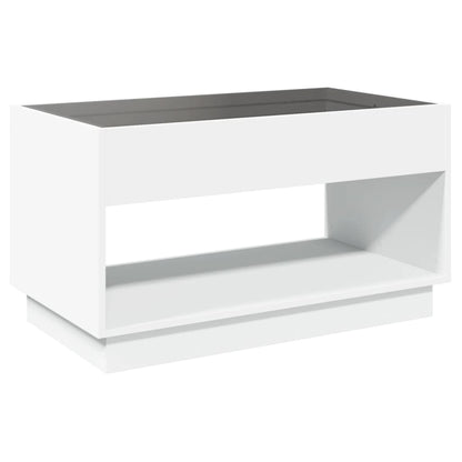 Table basse avec LED infini blanc 90x50x50 cm - Tables basses