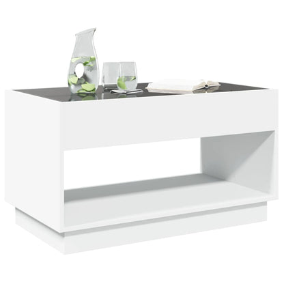 Table basse avec LED infini blanc 90x50x50 cm - Tables basses