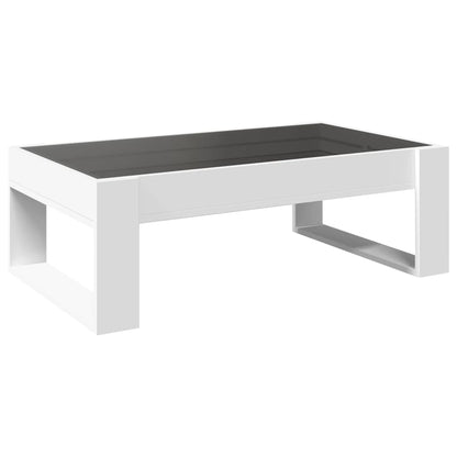 Table basse avec LED infini blanc 90x53x30 cm - Tables basses