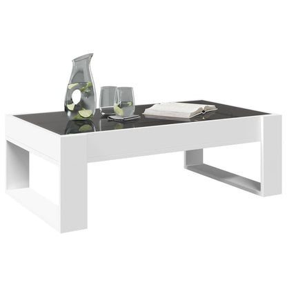 Table basse avec LED infini blanc 90x53x30 cm - Tables basses