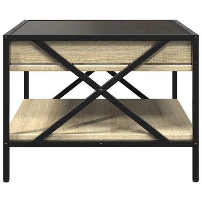 Table basse avec LED infini chêne sonoma 50x50x38 cm - Tables basses