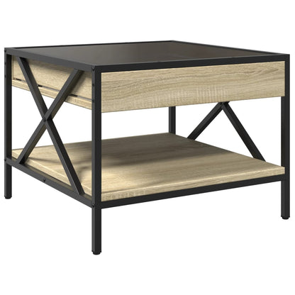 Table basse avec LED infini chêne sonoma 50x50x38 cm - Tables basses