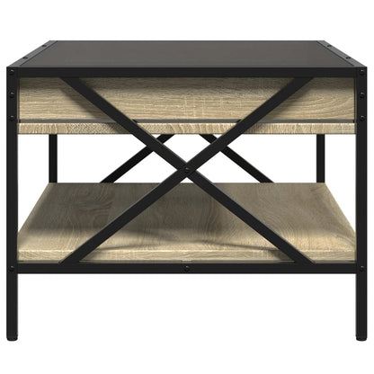 Table basse avec LED infini chêne sonoma 70x50x38 cm - Tables basses