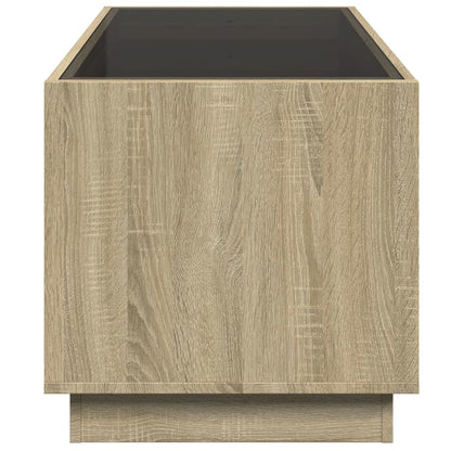 Table basse avec LED infini chêne sonoma 70x50x50 cm - Tables basses