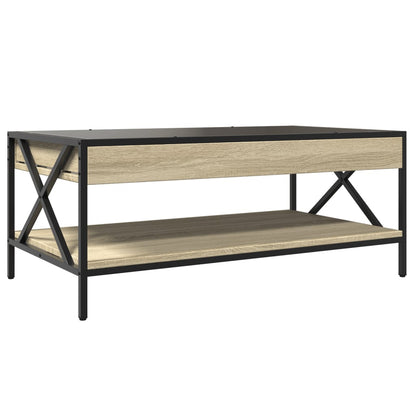 Table basse avec LED infini chêne sonoma 90x50x38 cm - Tables basses