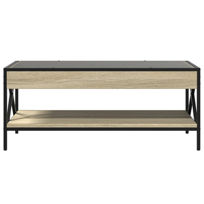 Table basse avec LED infini chêne sonoma 90x50x38 cm - Tables basses