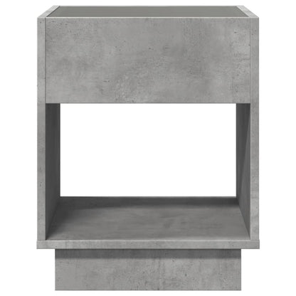 Table basse avec LED infini gris béton 40x40x50 cm - Tables basses