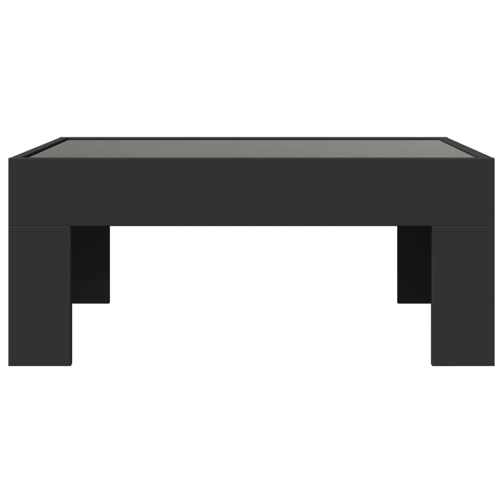 Table basse avec LED infini noir 70x50x30 cm - Tables basses