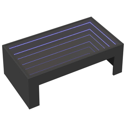 Table basse avec LED infini noir 90x50x30 cm - Tables basses