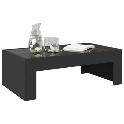 Table basse avec LED infini noir 90x50x30 cm - Tables basses