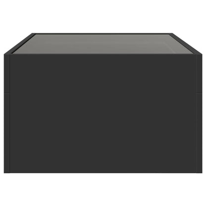 Table basse avec LED infini noir 90x50x30 cm - Tables basses
