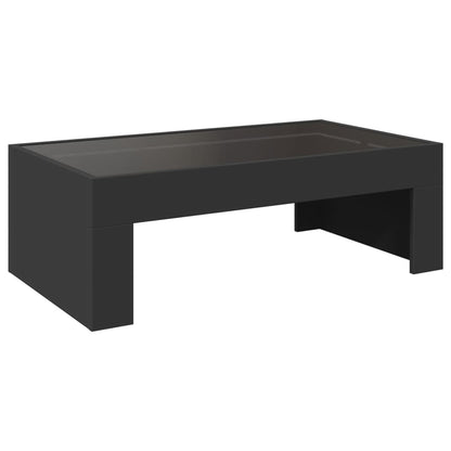Table basse avec LED infini noir 90x50x30 cm - Tables basses