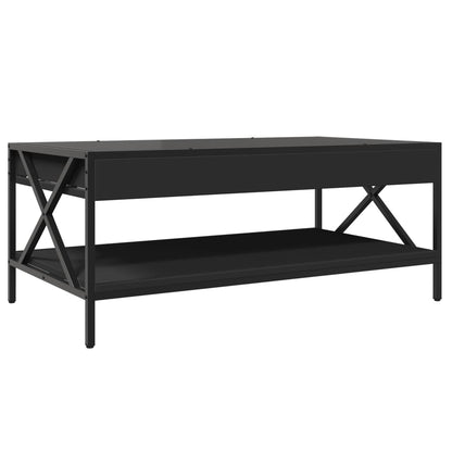 Table basse avec LED infini noir 90x50x38 cm - Tables basses