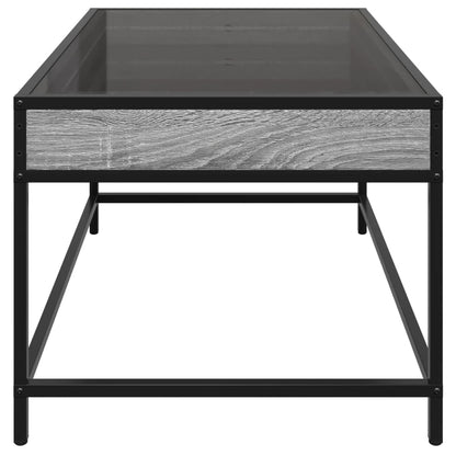 Table basse avec LED infini sonoma gris 70x50x41 cm - Tables basses