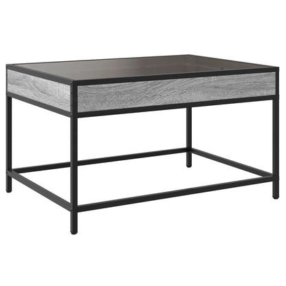 Table basse avec LED infini sonoma gris 70x50x41 cm - Tables basses