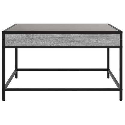 Table basse avec LED infini sonoma gris 70x50x41 cm - Tables basses