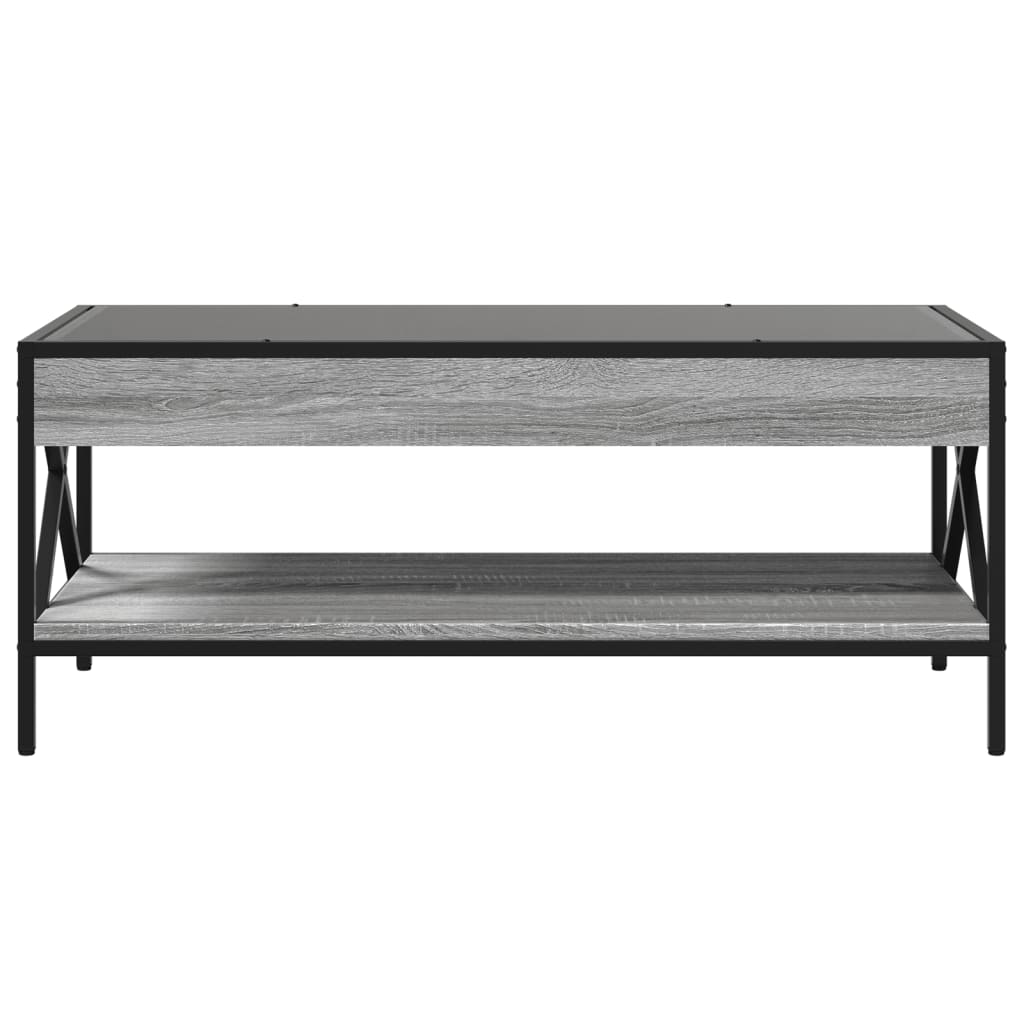 Table basse avec LED infini sonoma gris 90x50x38 cm - Tables basses