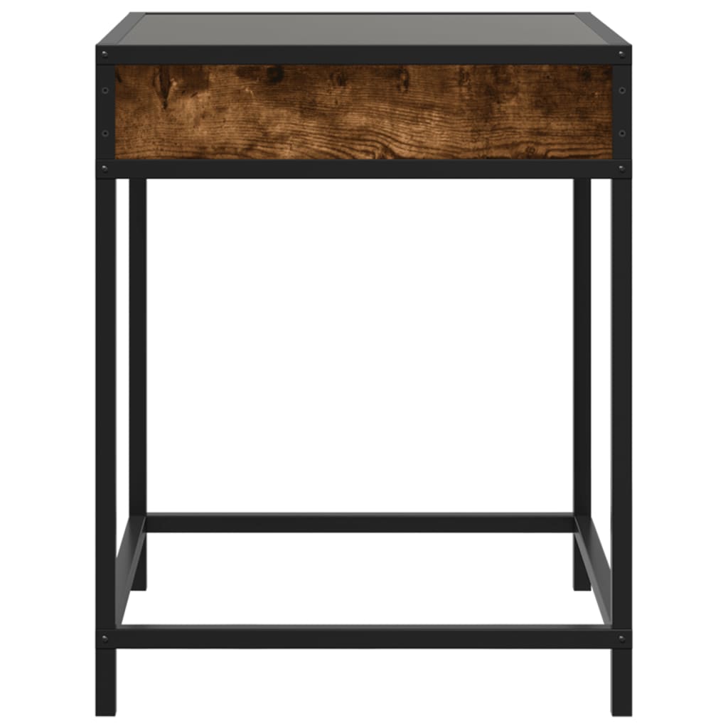 Table basse avec LED Infinity chêne fumé 40x40x51 cm - Tables basses