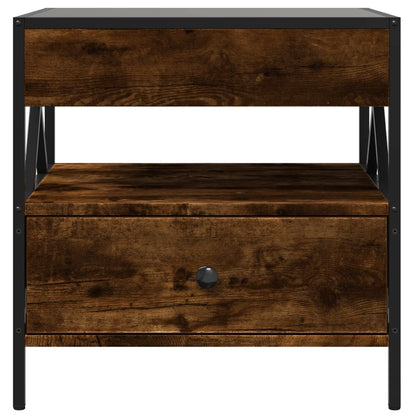 Table basse avec LED Infinity chêne fumé 50x50x51 cm - Tables basses