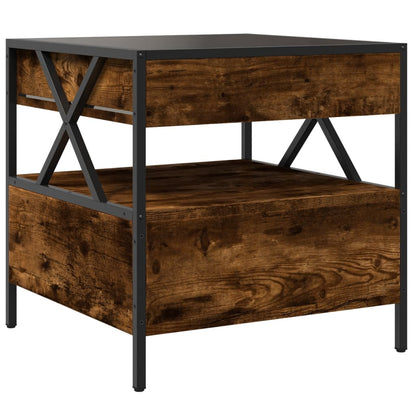 Table basse avec LED Infinity chêne fumé 50x50x51 cm - Tables basses