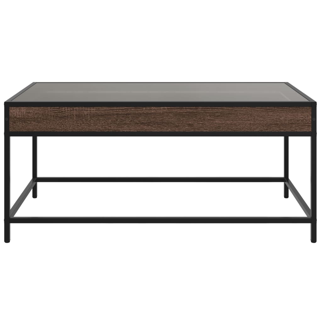 Table basse avec LED Infinity chêne marron 90x50x41 cm - Tables basses