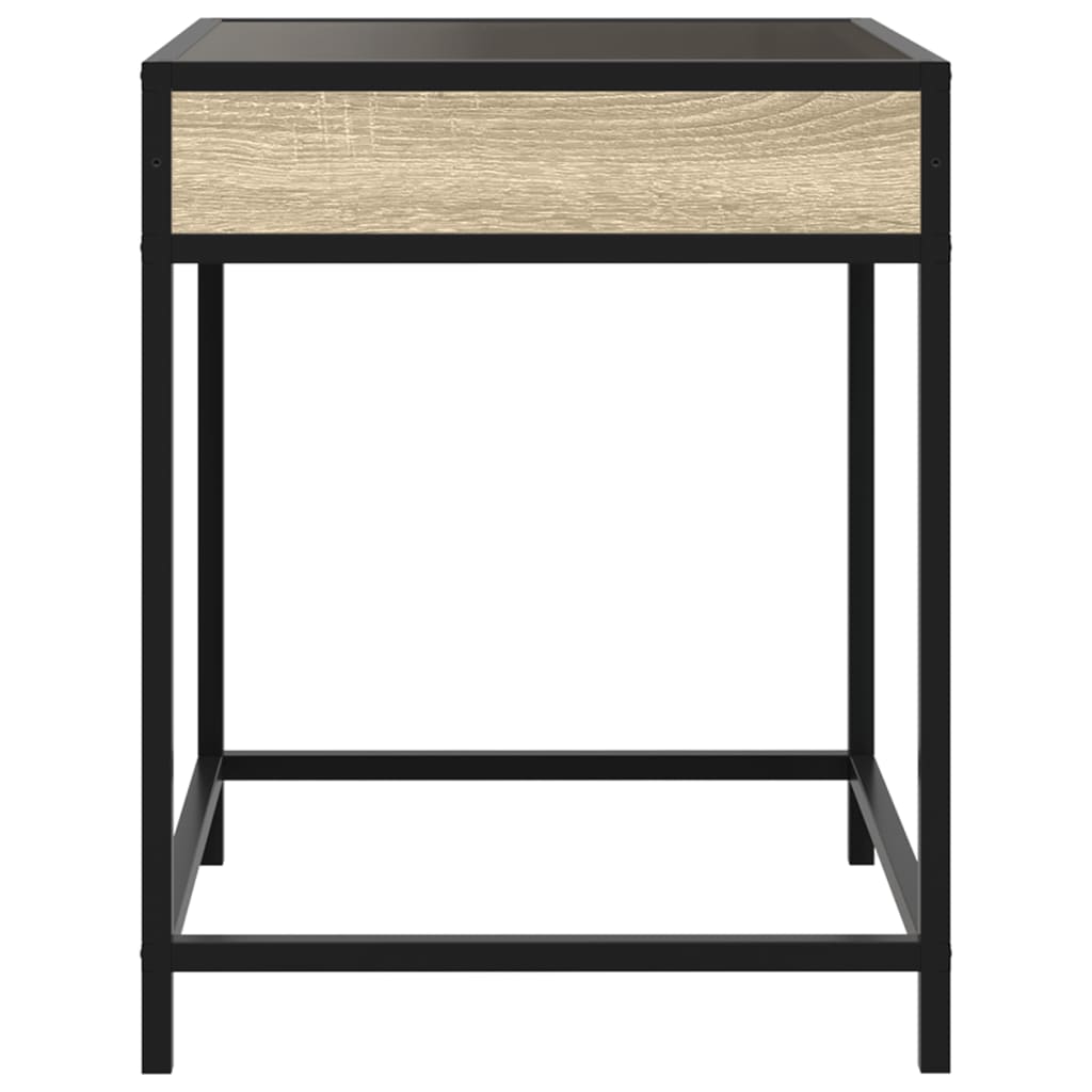 Table basse avec LED Infinity chêne sonoma 40x40x51 cm - Tables basses