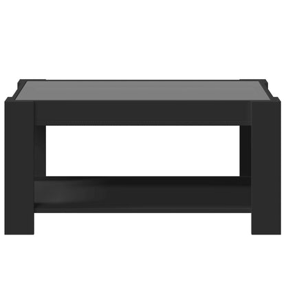 Table basse avec LED noir 93x53x45 cm bois d’ingénierie - Tables basses