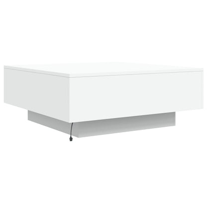 Table basse avec lumières LED blanc 80x80x31 cm - Tables basses