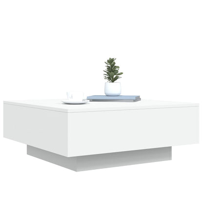 Table basse avec lumières LED blanc 80x80x31 cm - Tables basses