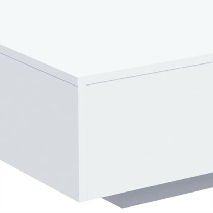 Table basse avec lumières LED blanc 85x55x31 cm - Tables basses