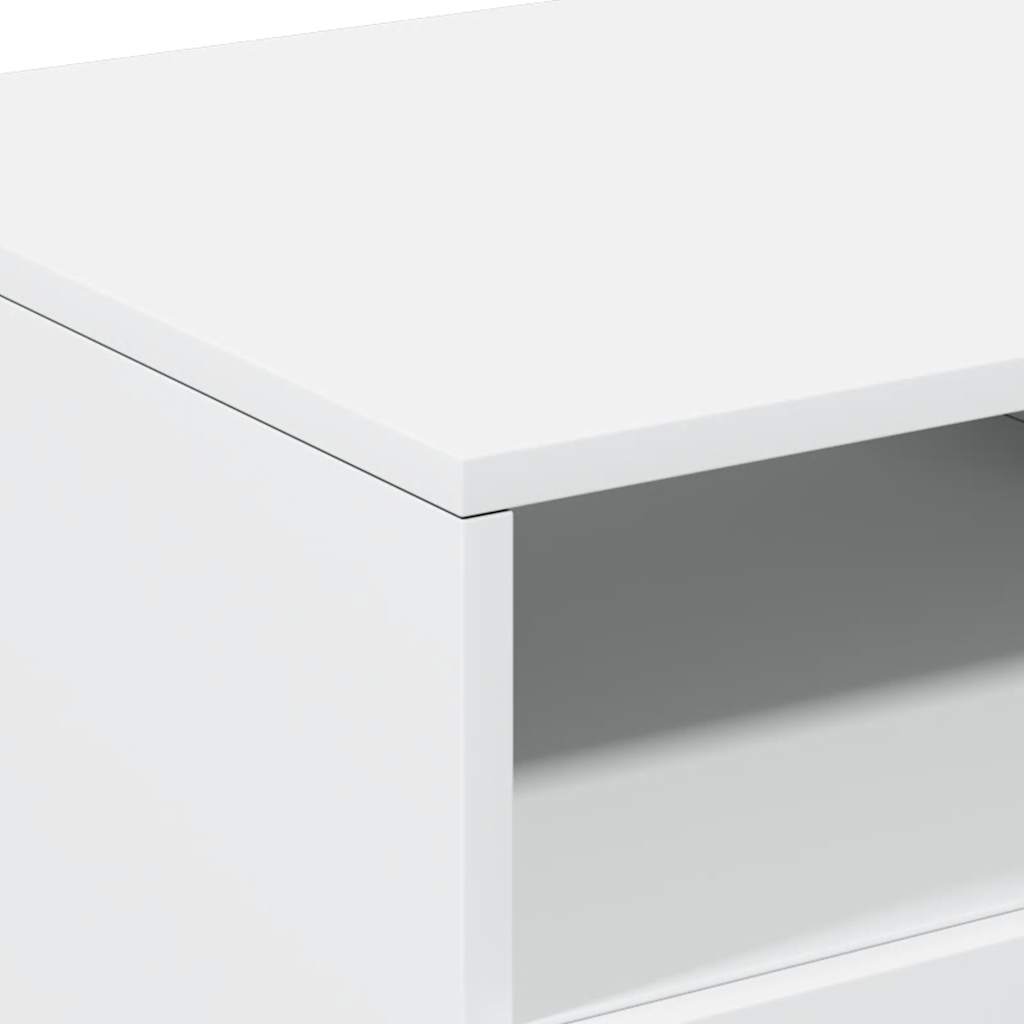 Table basse avec lumières LED blanc 90x49x40 cm - Tables basses